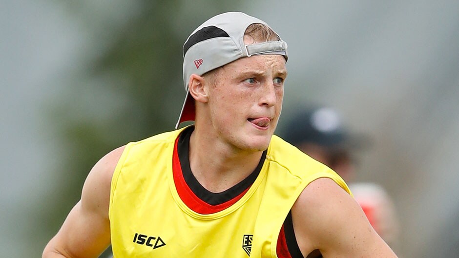 MasonRedmanBombers1024.jpg Mason Redman suffered an ankle injury at training on Friday. Picture: Essendonfc.com.au - AFL,Essendon Bombers,Mason Redman,Injuries